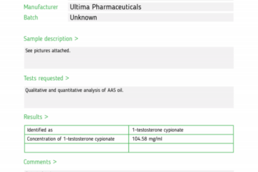 Ultima 1 Test Cyp 100mg