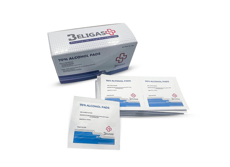 Beligas 70% Alcohol Pads <p class="fgs">50 Pads Per Box</p> - Image 2